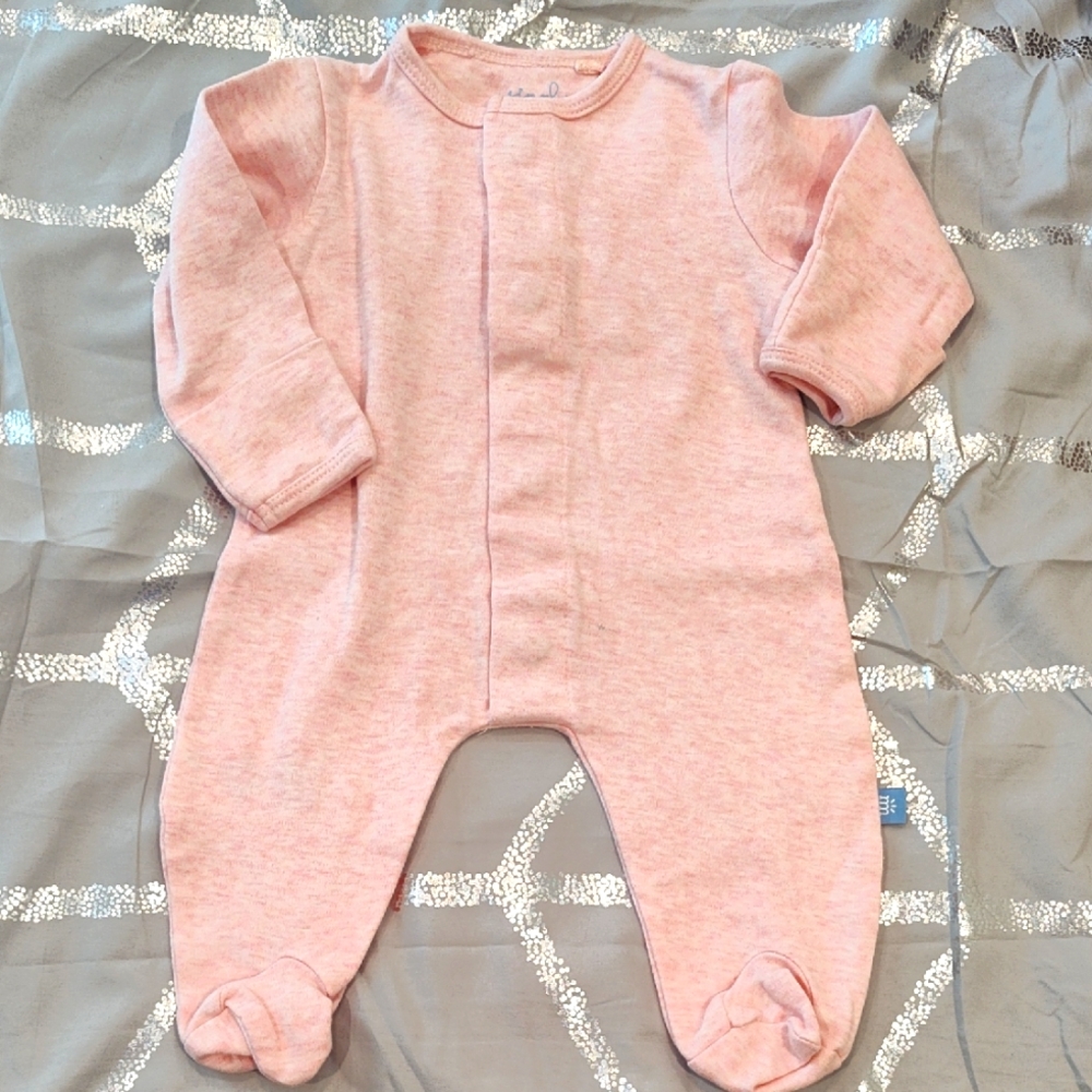 Simply Magnetic Me Footie Heather Pink Size 0-3m